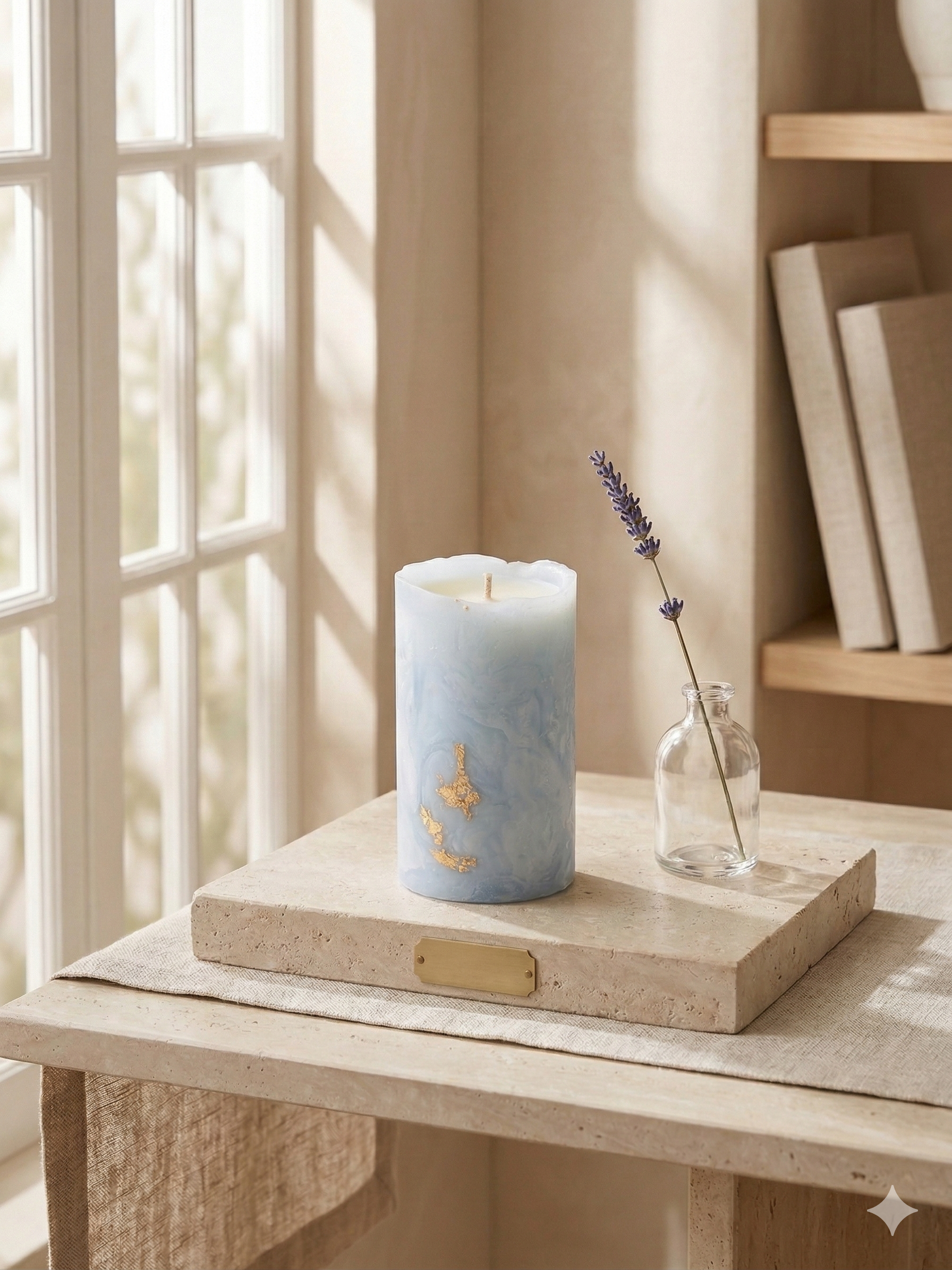 marble pillar candle