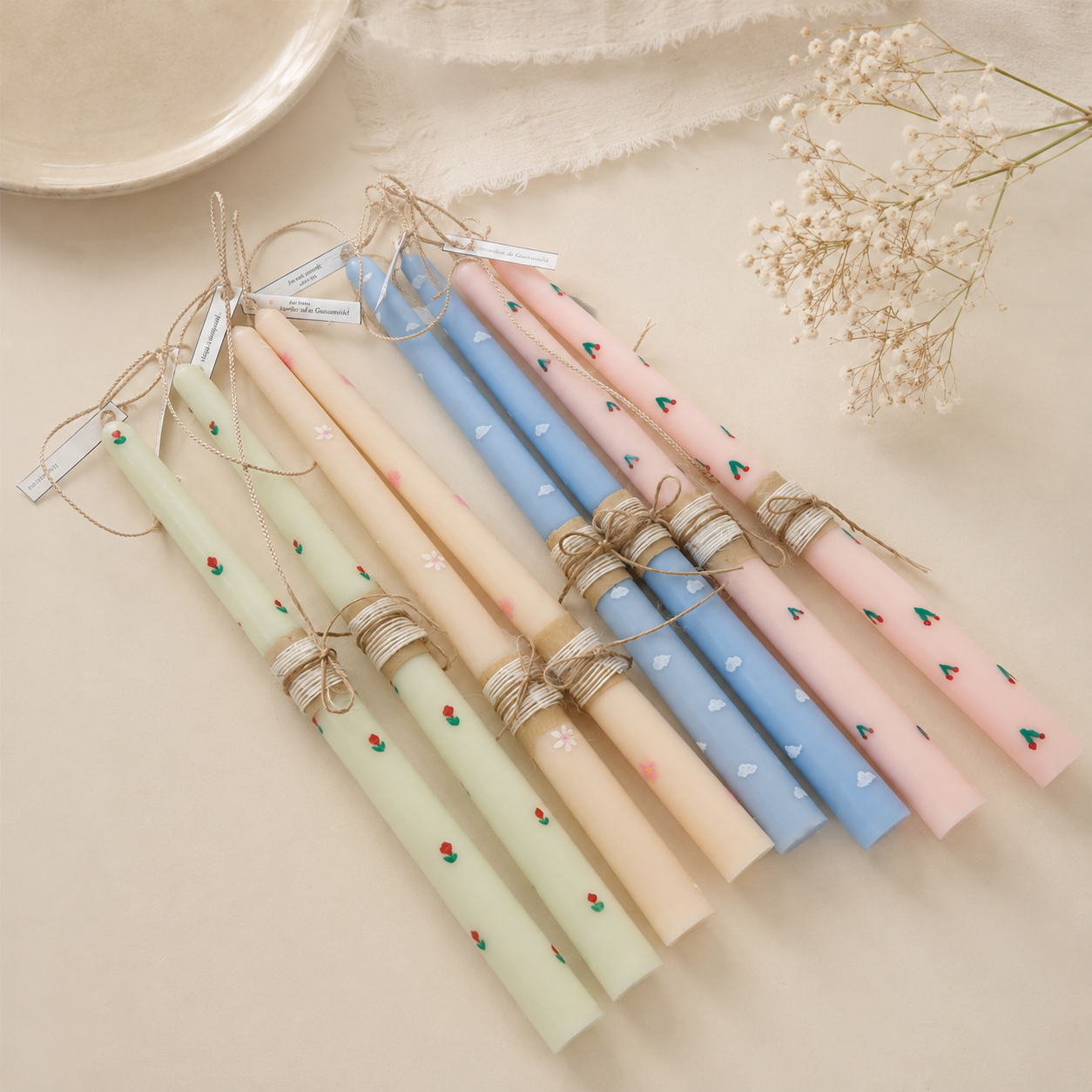 Everyday Glow Hand-Painted Taper Candle